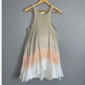 ALTAR'D STATE Womens Ombre Swing Dress Small Neutral Minimalist Lightweight